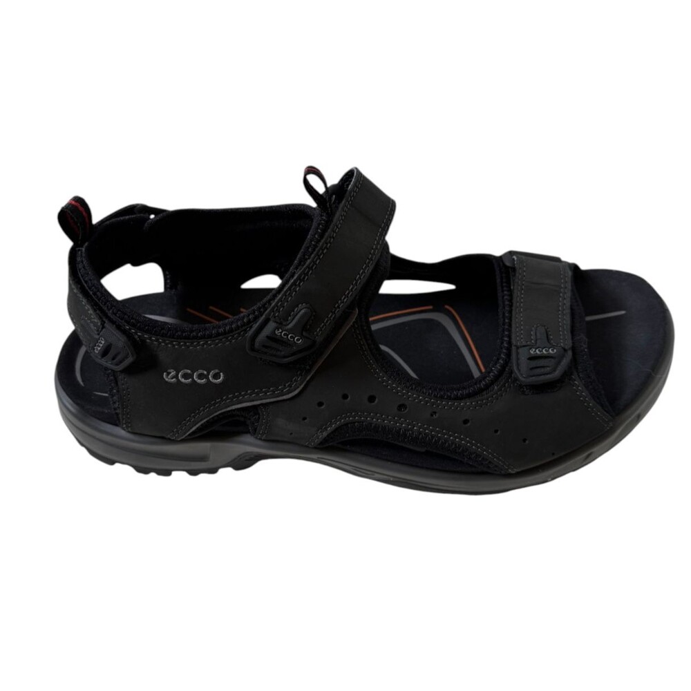 ECCO Offroad Black Nubuck Leather Sport Sandals Size 45 / Men's 11-11.5 - Picture 8 of 12